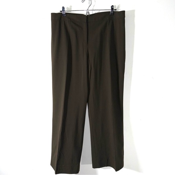 Lafayette 148 Dark Brown Wool Blend Straight Leg trousers - Picture 1 of 10